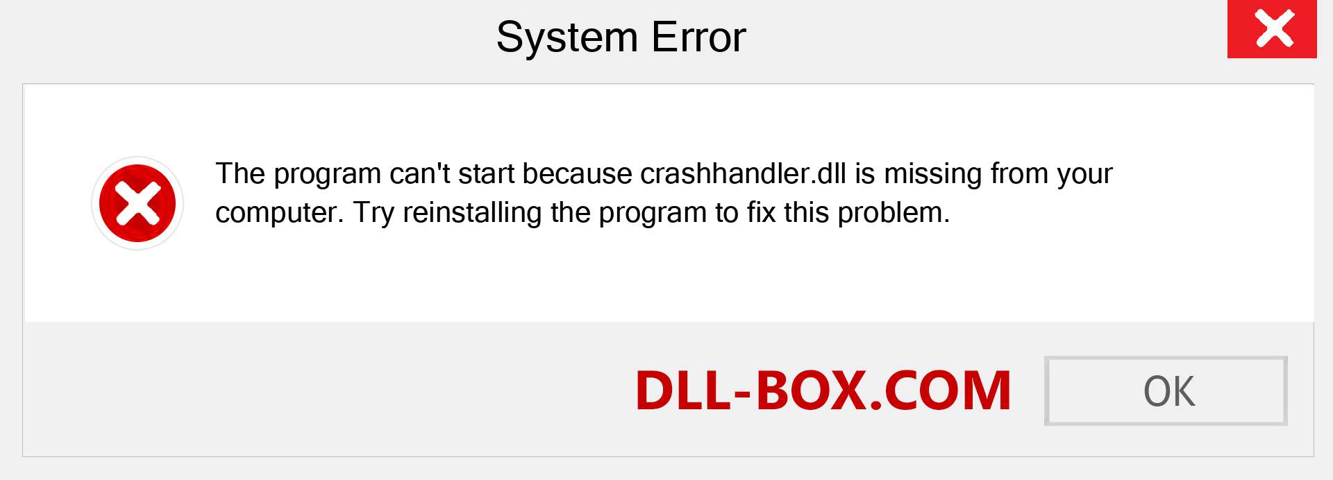  crashhandler.dll file is missing?. Download for Windows 7, 8, 10 - Fix  crashhandler dll Missing Error on Windows, photos, images
